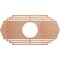Ekena Millwork Chrysler Wood Fretwork Pierced Ceiling Medallion, Cherry, 18"W x 9"H x 4 3/4"ID x 3/8"T CMWP18X09X0375CSCH - alternate 1